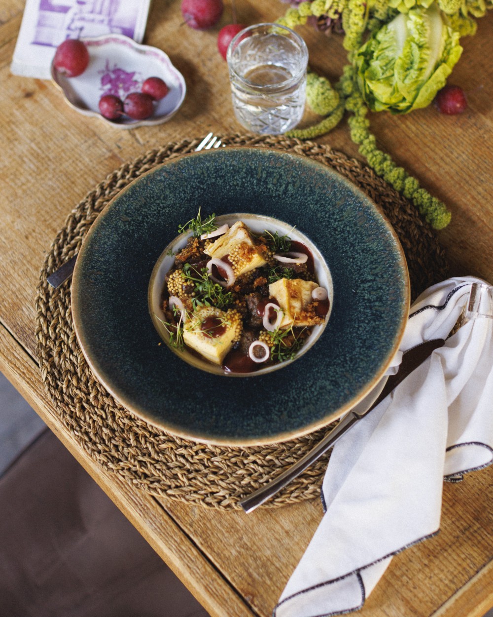 Venison stew with red wine